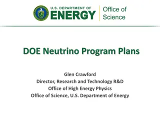 Neutrino Program Plans and Recommendations by U.S. Department of Energy