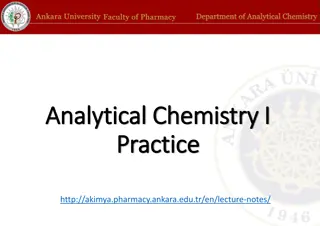 Analytical Chemistry: Course Overview and Objectives