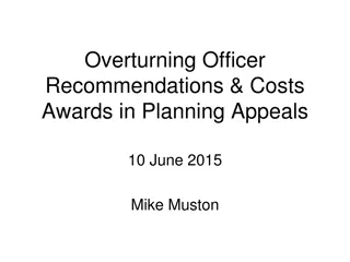 Costs Awards and Officer Recommendations in Planning Appeals