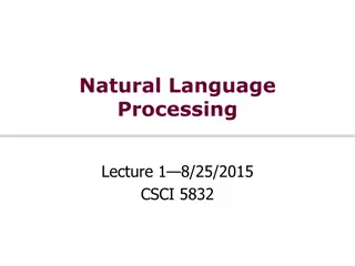 Introduction to Natural Language Processing and its Applications