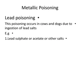 Metallic Poisoning in Animals: Lead and Mercury