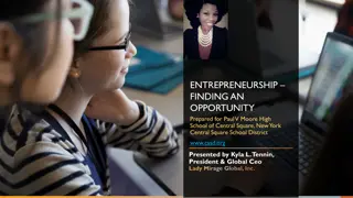 Entrepreneurship Opportunity Exploration with Kyla L. Tennin