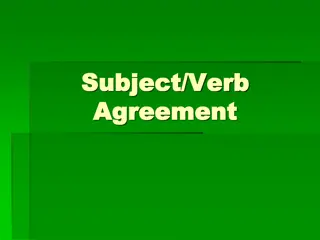 Subject-Verb Agreement in Grammar