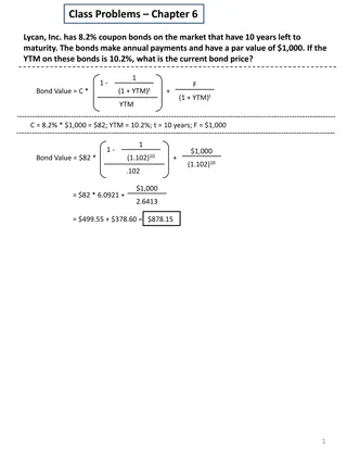 Bond Pricing and Yield Calculation Examples