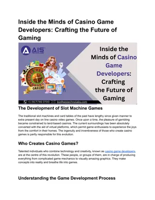 Inside the Minds of Casino Game Developers_ Crafting the Future of Gaming