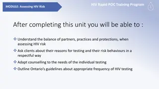 HIV Rapid POC Training Program - Assessing HIV Risk