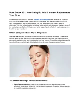 How Salicylic Acid Cleanser Rejuvenates Your Skin