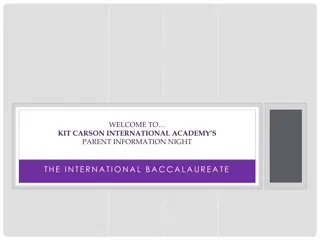 Kit Carson International Academy - IB Program Information