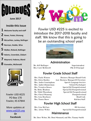 Exciting Updates from Fowler USD #225 for the 2017-2018 School Year