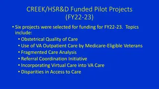 VA Healthcare Pilot Projects FY22-23