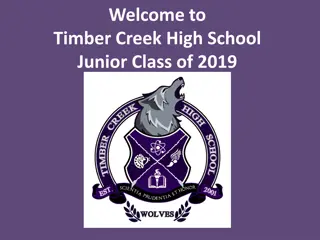 Timber Creek High School Junior Class of 2019 Information