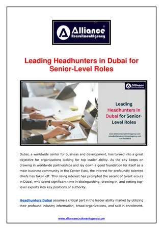 Leading Headhunters in Dubai for Senior-Level Roles