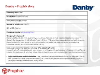 Enhancing Financial Reporting with Prophix at Danby since 1947