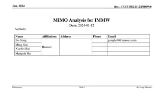 Analysis of MIMO for IMMW Transmission in IEEE 802.11-24