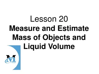 Exploring Mass and Volume in Measurement Activities