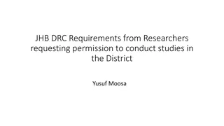 Guidelines for Researchers Requesting Permission in District Yusuf Moosa