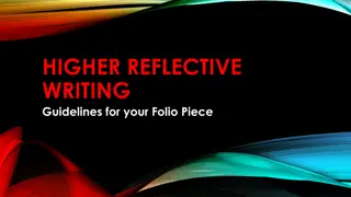 Guidelines for Crafting Reflective Writing Pieces