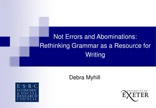 Rethinking Grammar in Writing Instruction: A Critical Examination