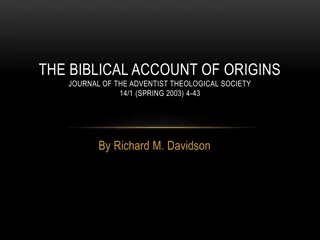 The Biblical Account of Origins: A Critical Analysis of Genesis 1:1