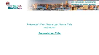 Presentation Title and Conflicts of Interest Disclosure