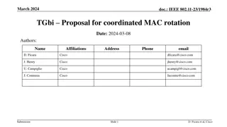 IEEE 802.11-23/1984r3 TGbi Proposal for Coordinated MAC Rotation