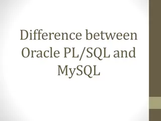 The Difference Between Oracle PL/SQL and MySQL