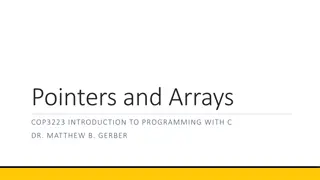 Pointers and Arrays in C Programming