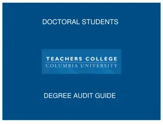 Guide to Accessing and Creating Degree Audits for Doctoral Students