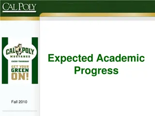 Expected Academic Progress at Cal Poly Fall 2010