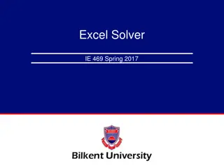 Excel Solver for Business Decision Optimization