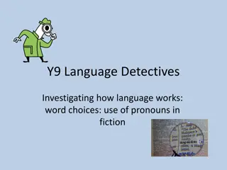 Exploring the Use of Pronouns in Fiction Writing