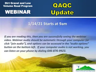 Driving Surface Aggregate QAQC Update: Review and Recommendations