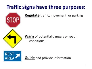 Traffic Signs: Regulations, Warnings, and Guidance