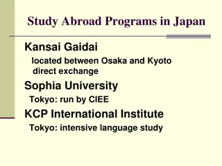 Study Abroad Programs in Japan: Kansai Gaidai, Sophia University, and KCP International