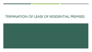 Termination of Lease in Residential Premises