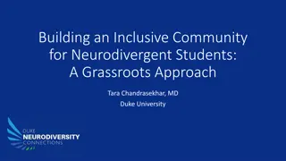 Building an Inclusive Community for Neurodivergent Students: A Grassroots Approach at Duke University