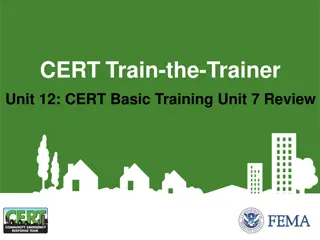 CERT Basic Training Unit 7 Review: Search & Rescue Techniques