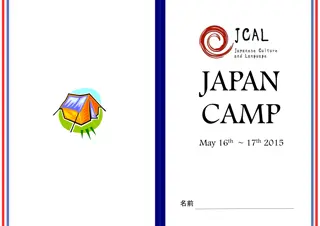 Japanese Cultural Camp at Waiora Scout Camp - May 16th to 17th, 2015