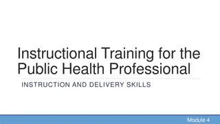 Instructional Training for Public Health Professionals Module 4