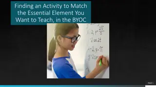 Finding Activities to Teach Essential Elements in BYOC: A Step-by-Step Guide