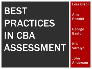 Best Practices in CBA Assessment and Evaluating Students in Group Projects