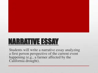 Crafting a First-Person Perspective Narrative Essay