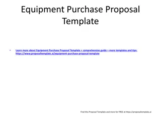 Comprehensive Equipment Purchase Proposal Template Guide