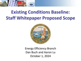 Energy Efficiency Whitepaper: Baseline Analysis and Policy Recommendations