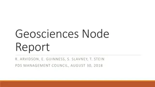 Geosciences Node Report - August 30, 2018