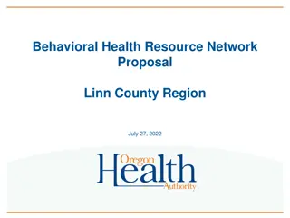 Behavioral Health Resource Network Proposal Update