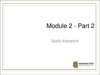 Static Variables and Methods in Object-Oriented Programming