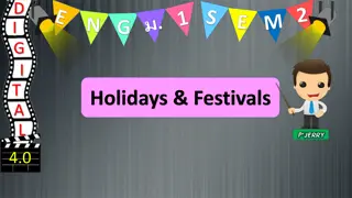 Different Holidays and Festivals Vocabulary