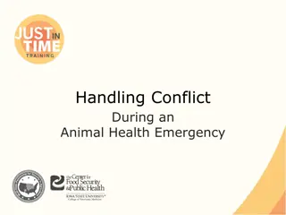 Handling Conflict During an Animal Health Emergency