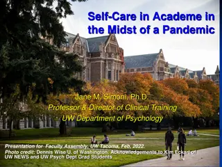 Coping Strategies for Self-Care in Academia During a Pandemic